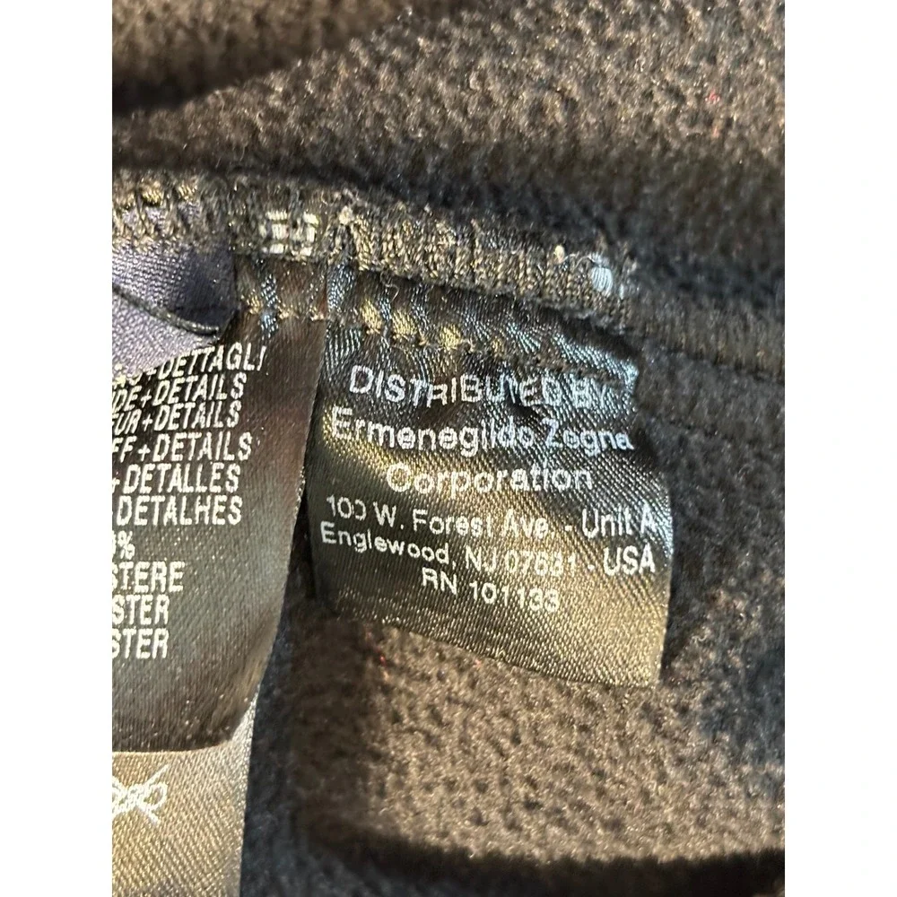 Ermenegildo Zegna Sport Quarter Zip Pullover fleece shirt men's small black